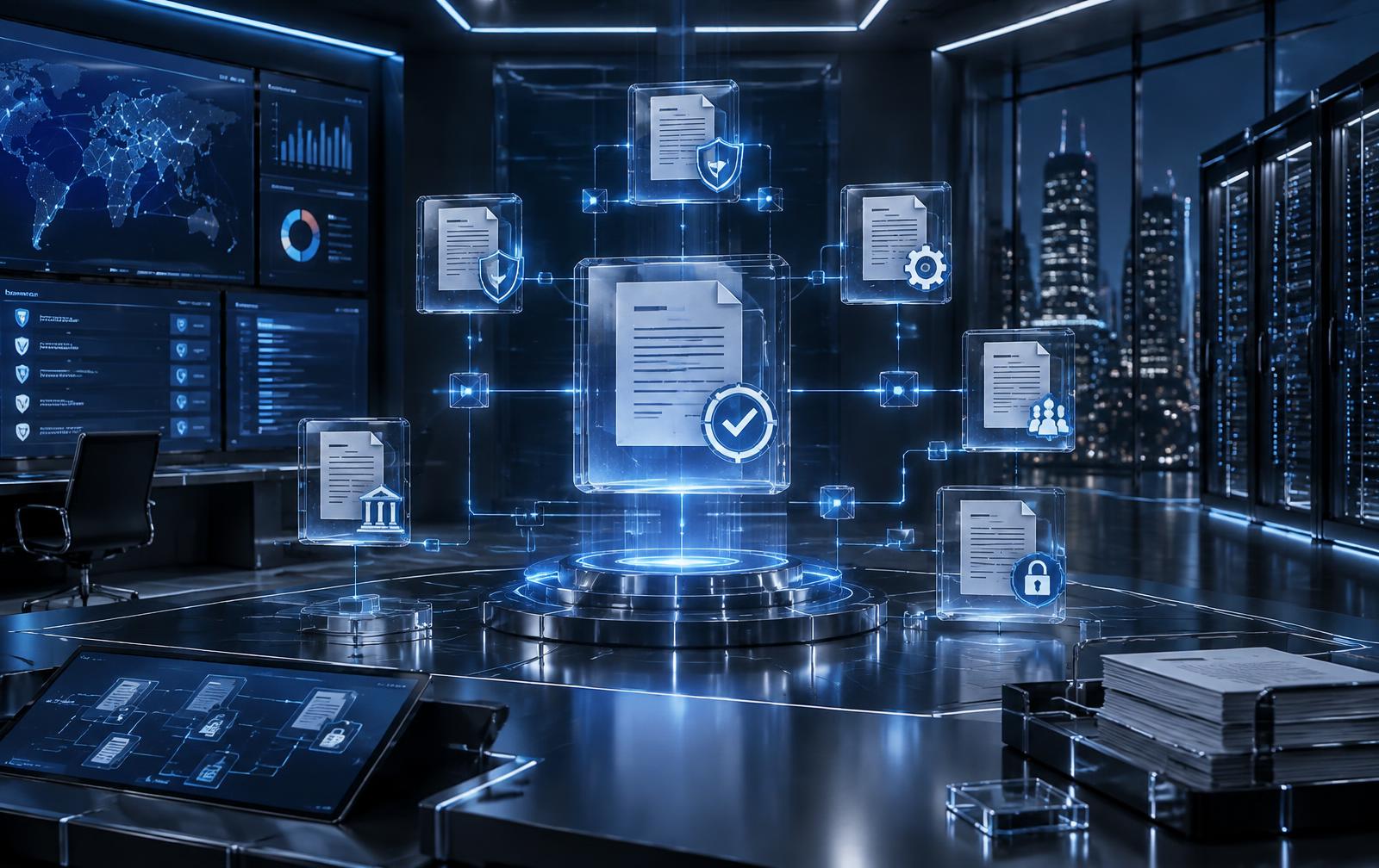 Approved documents and policies connected into one knowledge network